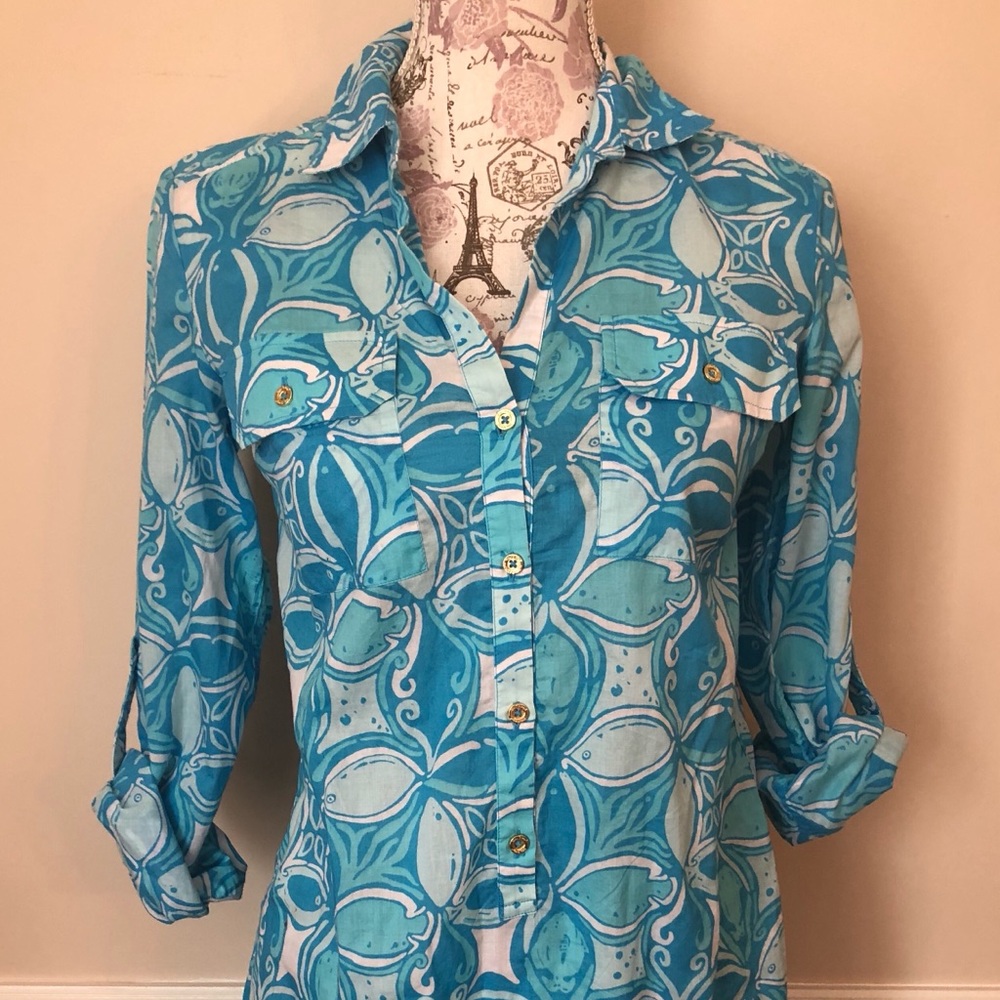 Lilly Pulitzer XS Blue Tunic Dress